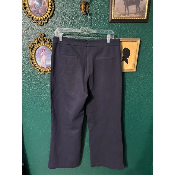 STAUD Navy Blue Knack Pull On Ankle Pants Sz Large - Picture 2 of 5